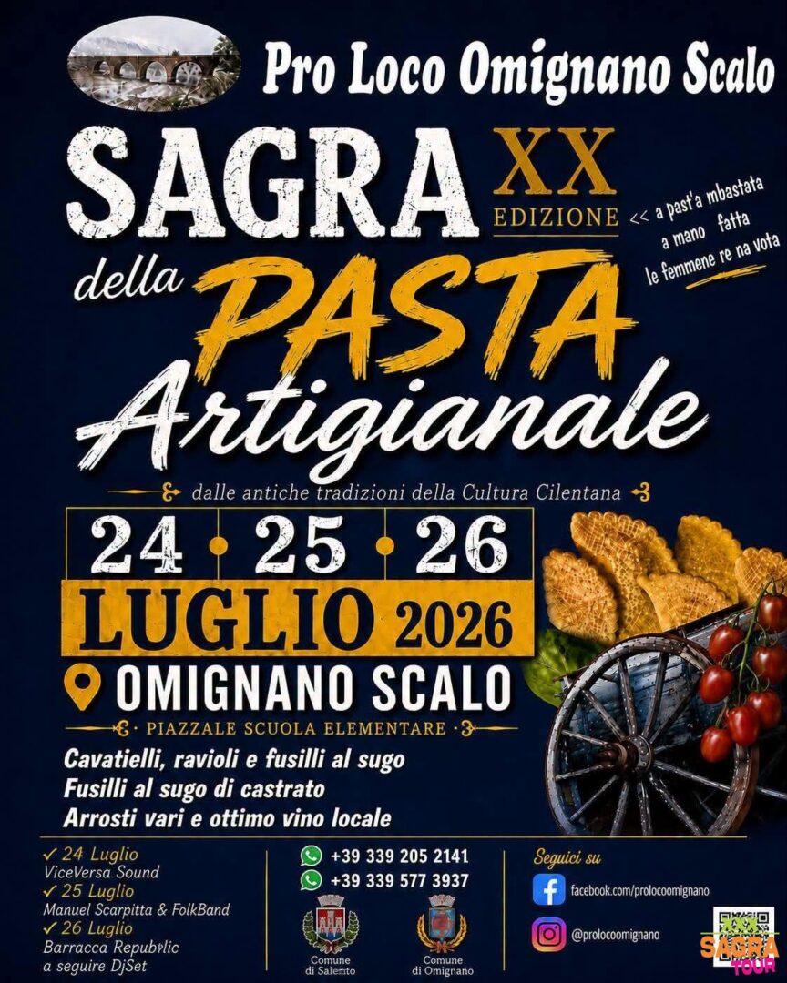 locandina sagra della pasta artigianale omignano