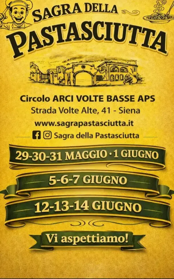 Manifesto Sagra della pastasciutta - Circolo ARCI Volte Basse