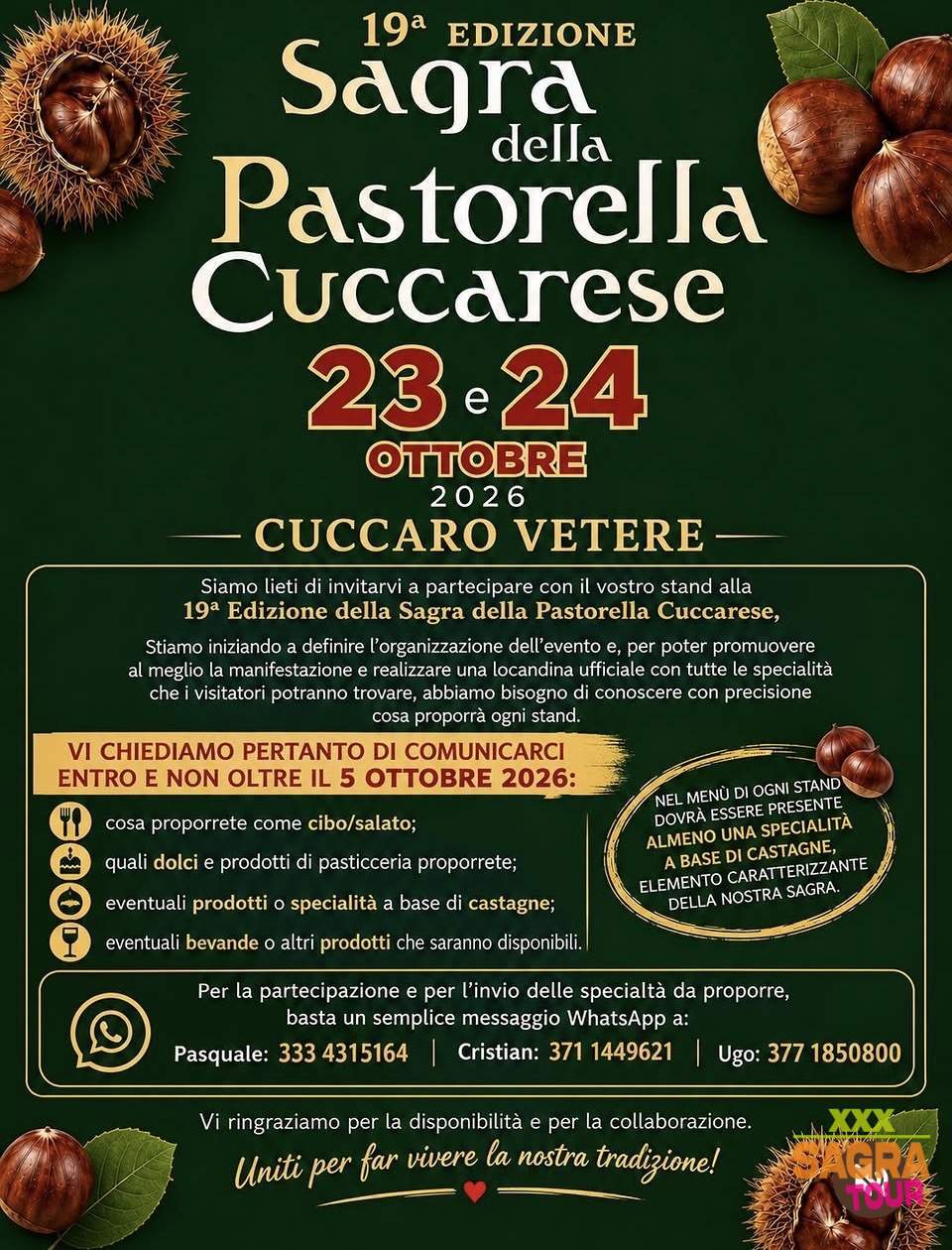 locandina sagra della pastorella cuccarese cuccaro vetere