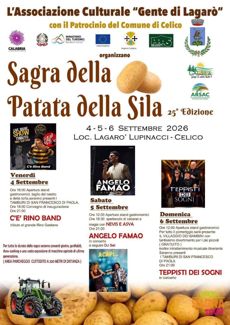 locandina sagra della patata della sila celico