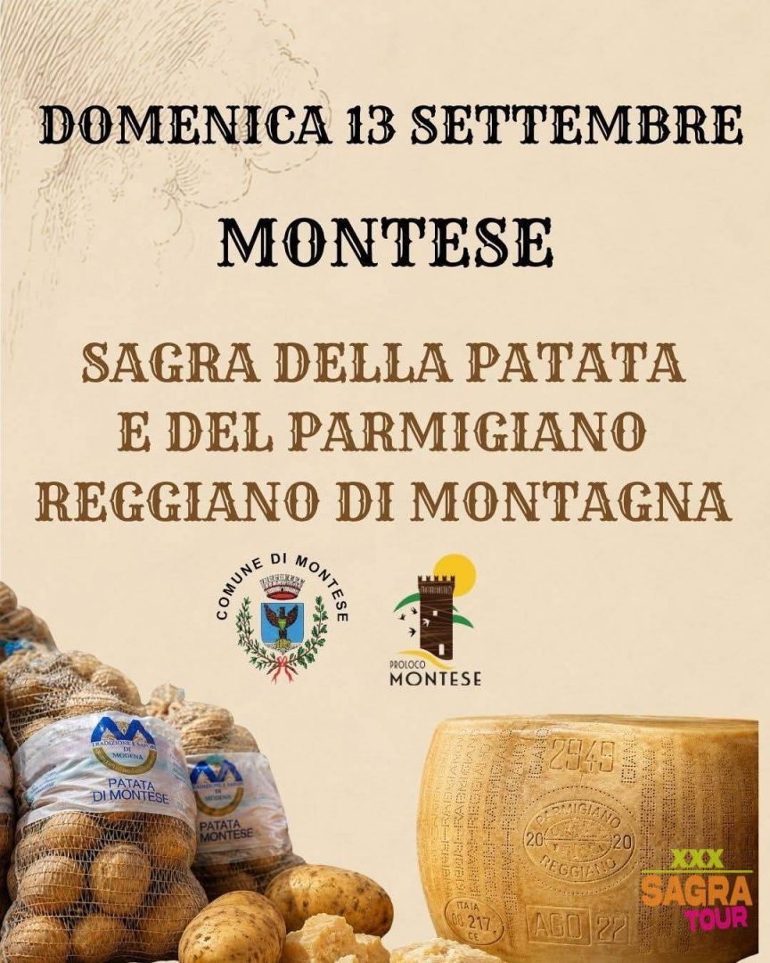 locandina sagra della patata e del parmigiano reggiano di montagna montese