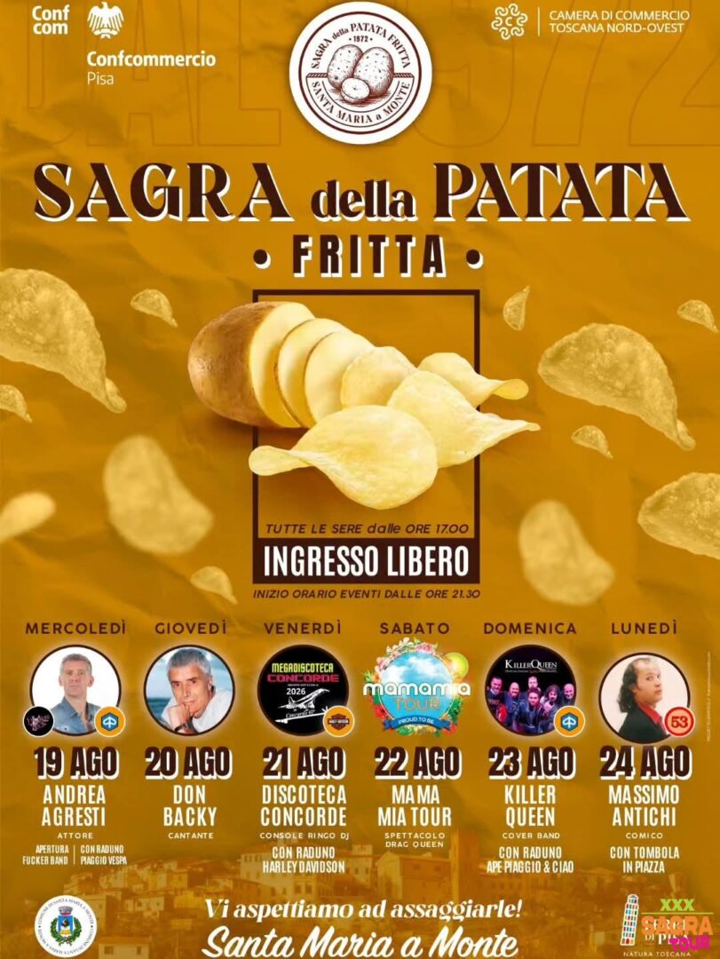 locandina sagra della patata fritta santa maria a monte