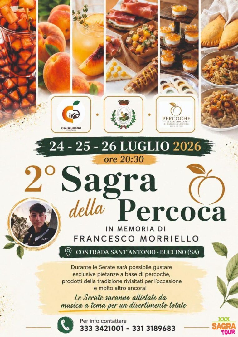 locandina sagra della percoca buccino