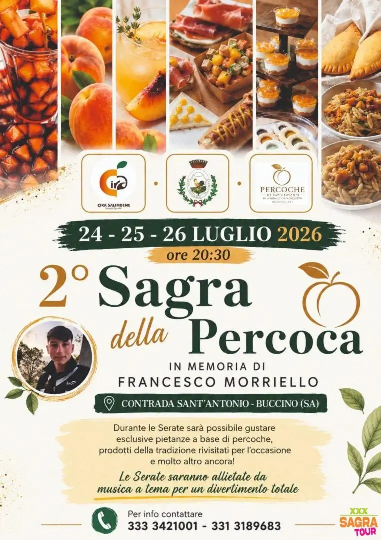 locandina sagra della percoca buccino