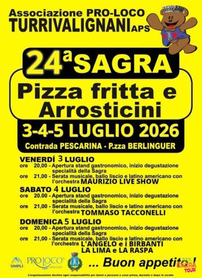 locandina sagra della pizza fritta e degli arrosticini turrivalignani