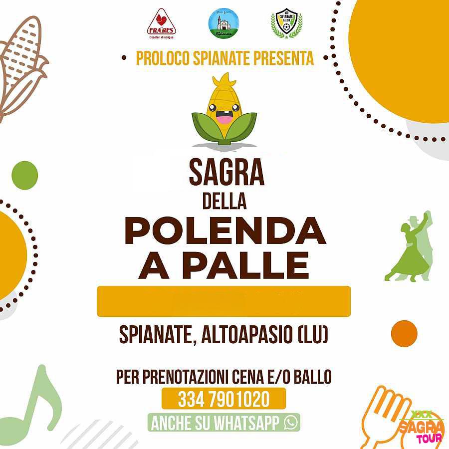 locandina sagra della polenda a palle (spianate) spianate