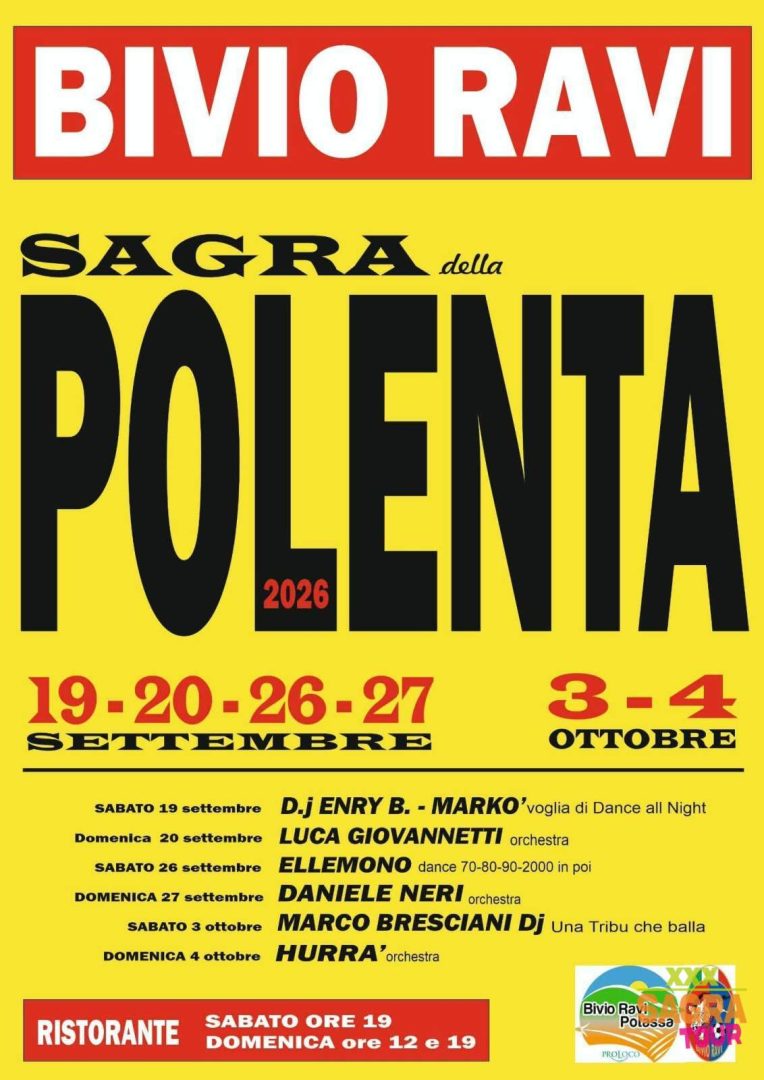 locandina sagra della polenta bivio ravi