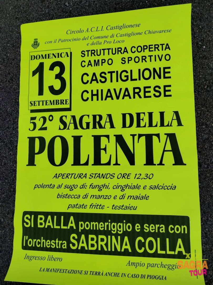 locandina sagra della polenta castiglione chiavarese