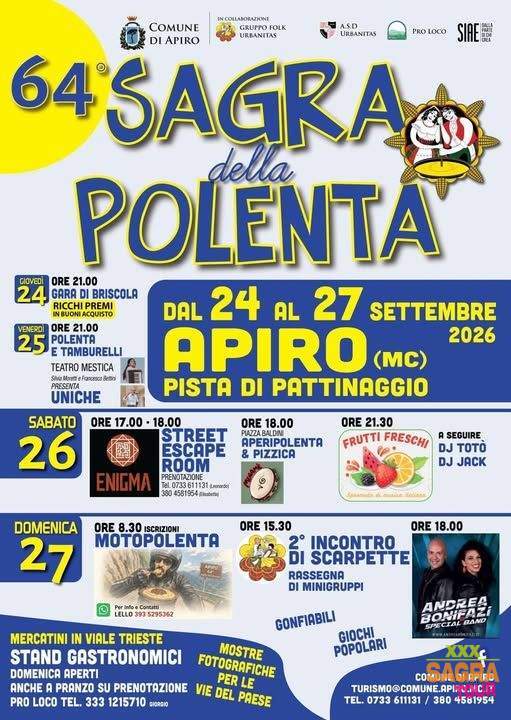 locandina sagra della polenta apiro