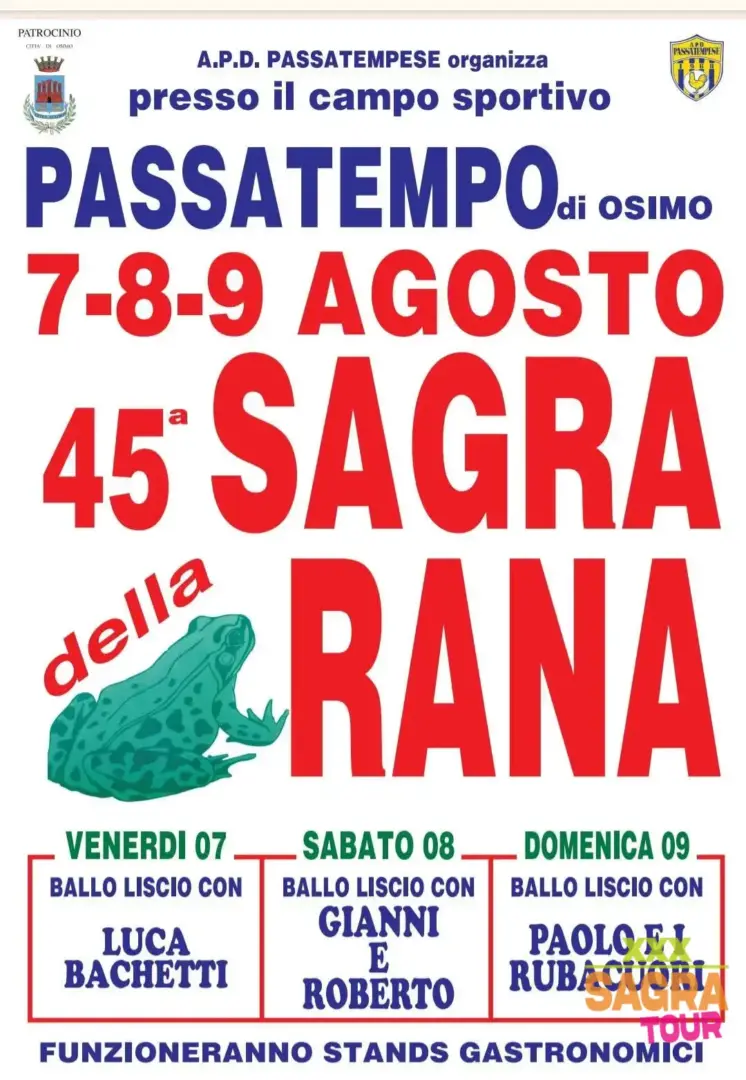 locandina sagra della rana passatempo di osimo