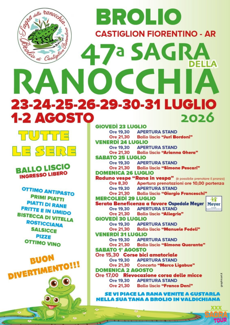 locandina sagra della ranocchia brolio di castiglion fiorentino