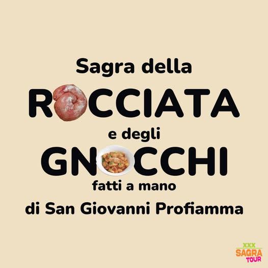 locandina sagra della rocciata e degli gnocchi fatti a mano foligno