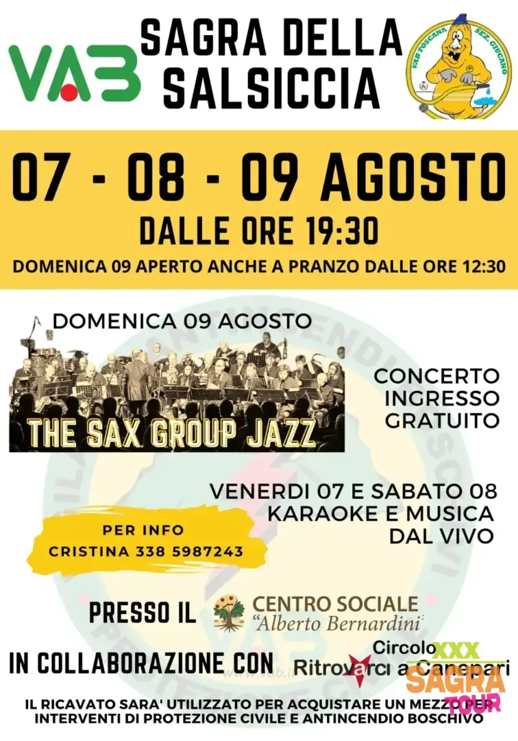 locandina sagra della salsiccia fosdinovo