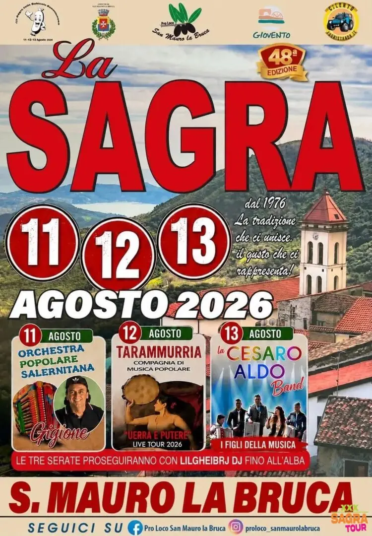 locandina sagra della salsiccia san maurese san mauro la bruca