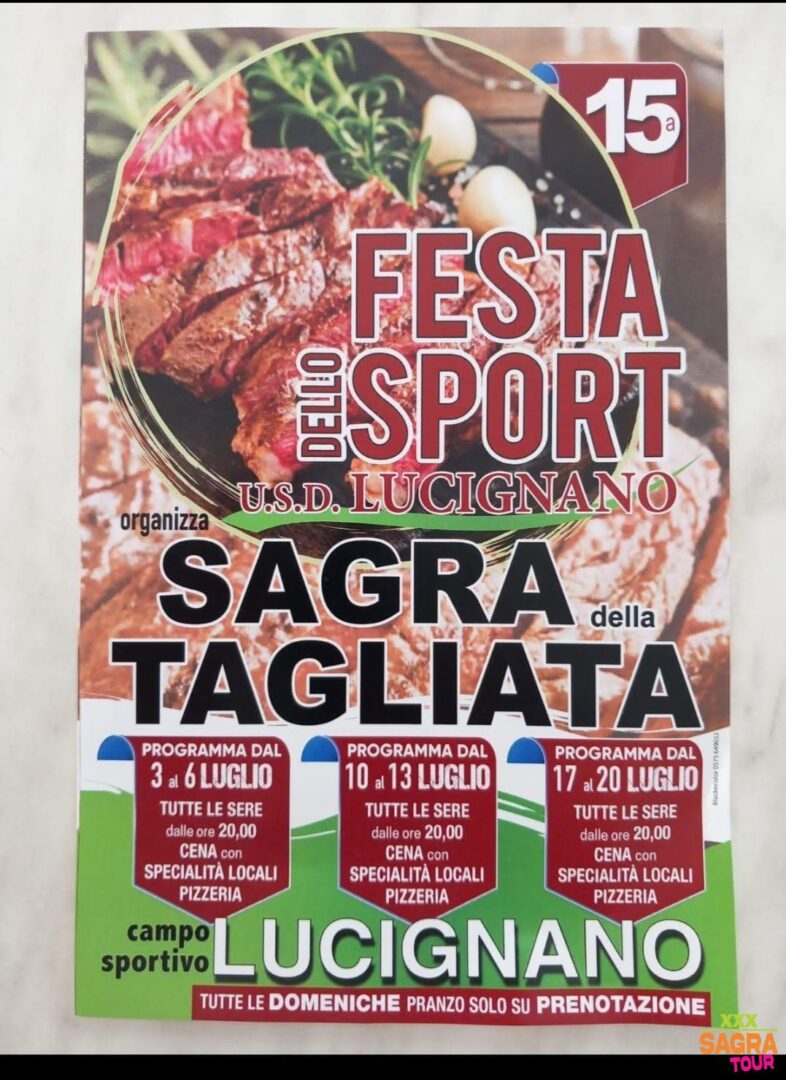 Manifesto Sagra della Tagliata di Lucignano - Lucignano