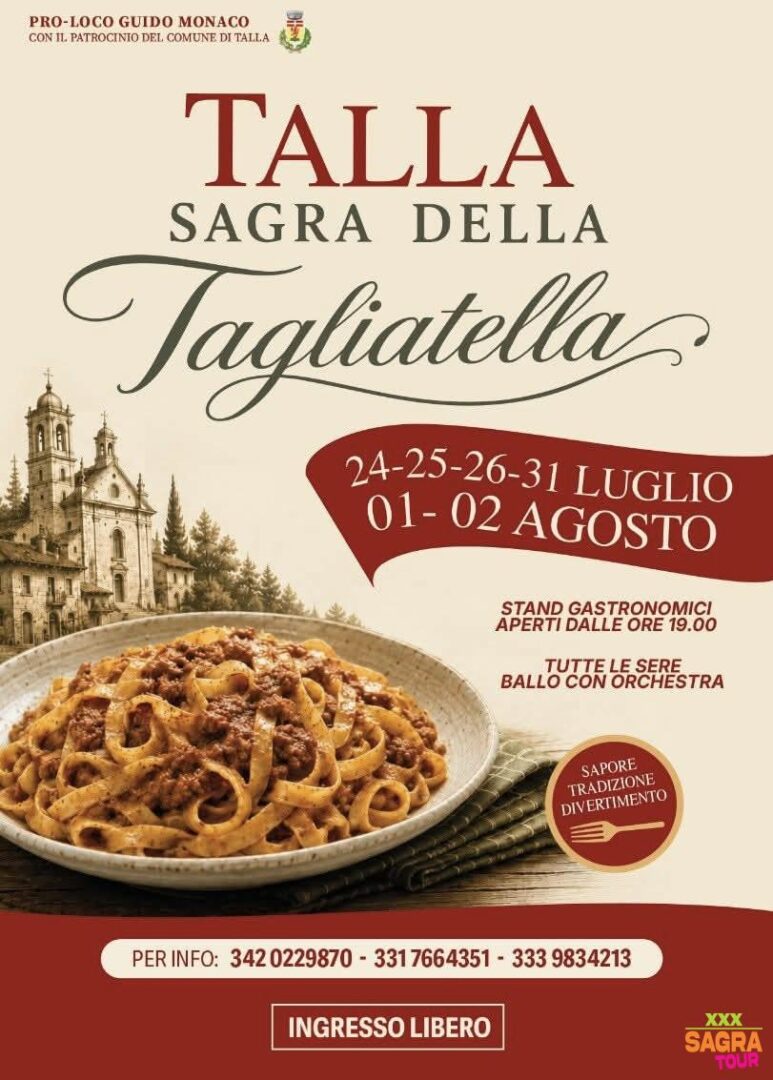 locandina sagra della tagliatella talla