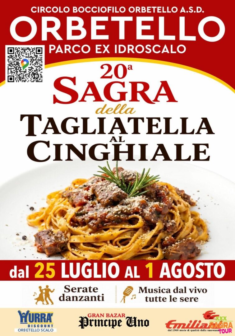 Manifesto Sagra della Tagliatella al Cinghiale - Orbetello