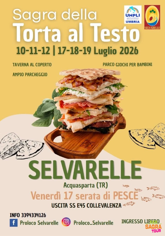 locandina sagra della torta al testo acquasparta