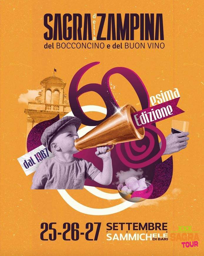 locandina sagra della zampina bocconcino e buon vino sammichele di bari