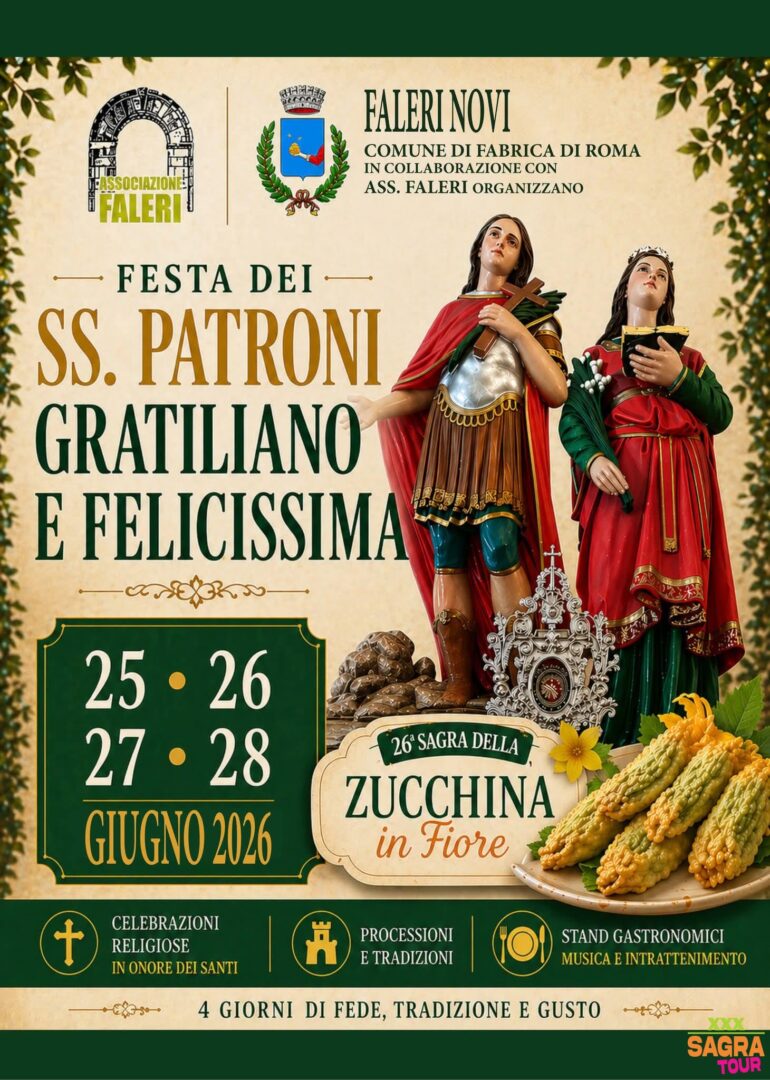 locandina sagra della zucchina in fiore fabrica di roma