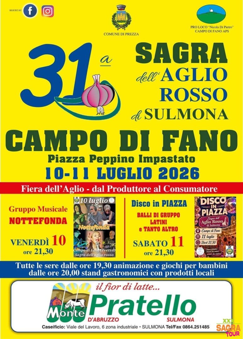 locandina sagra dell’aglio rosso di sulmona prezza