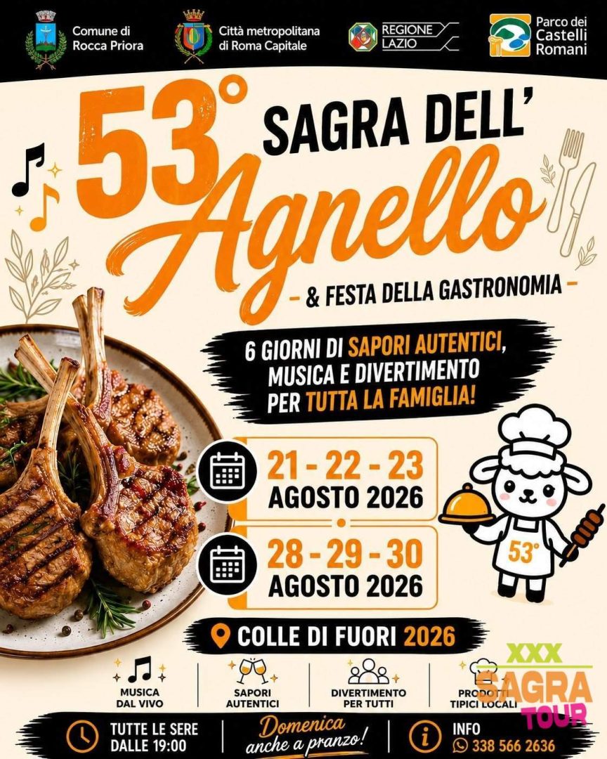 locandina sagra dell’agnello rocca priora
