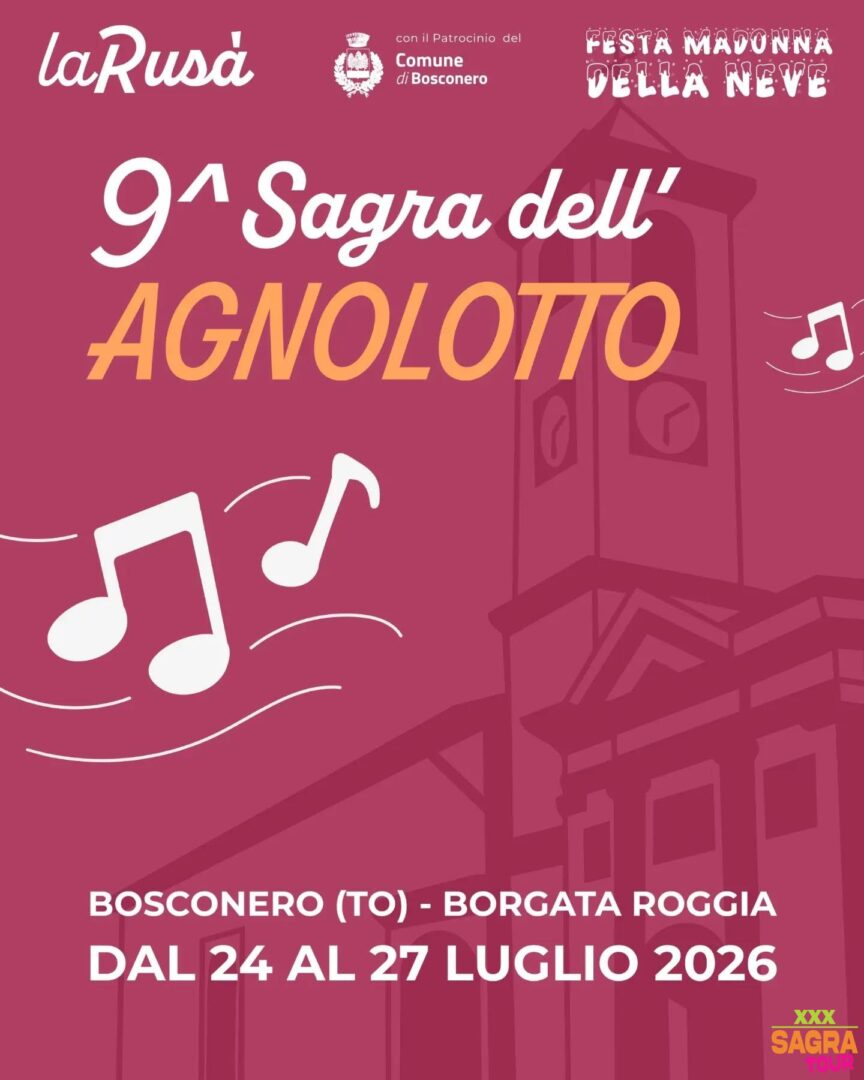locandina sagra dell’agnolotto bosconero