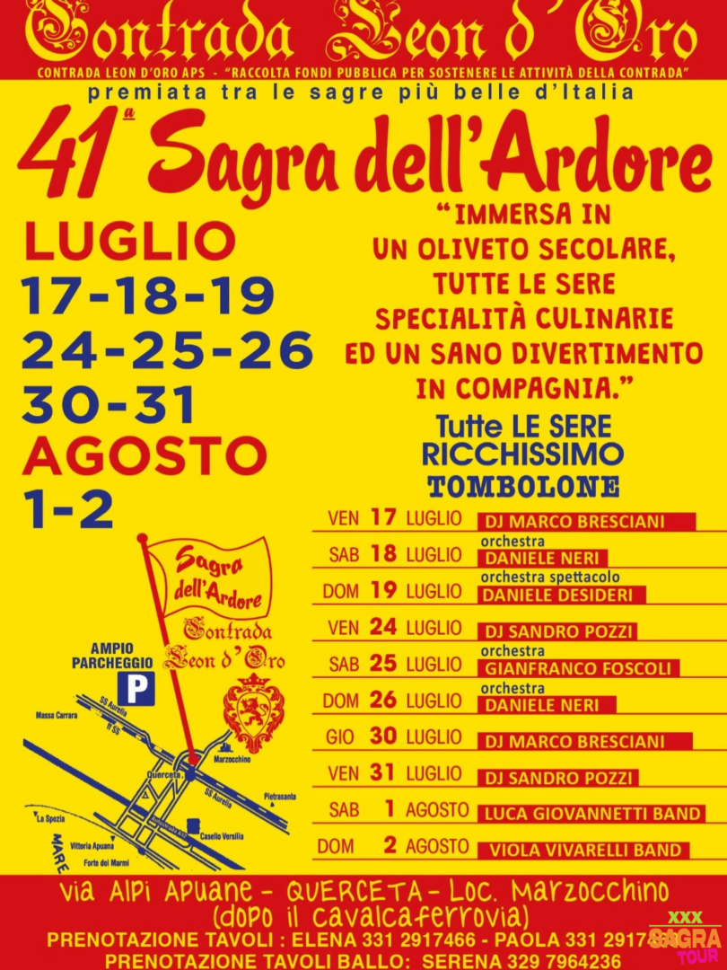 locandina sagra dell’ardore querceta