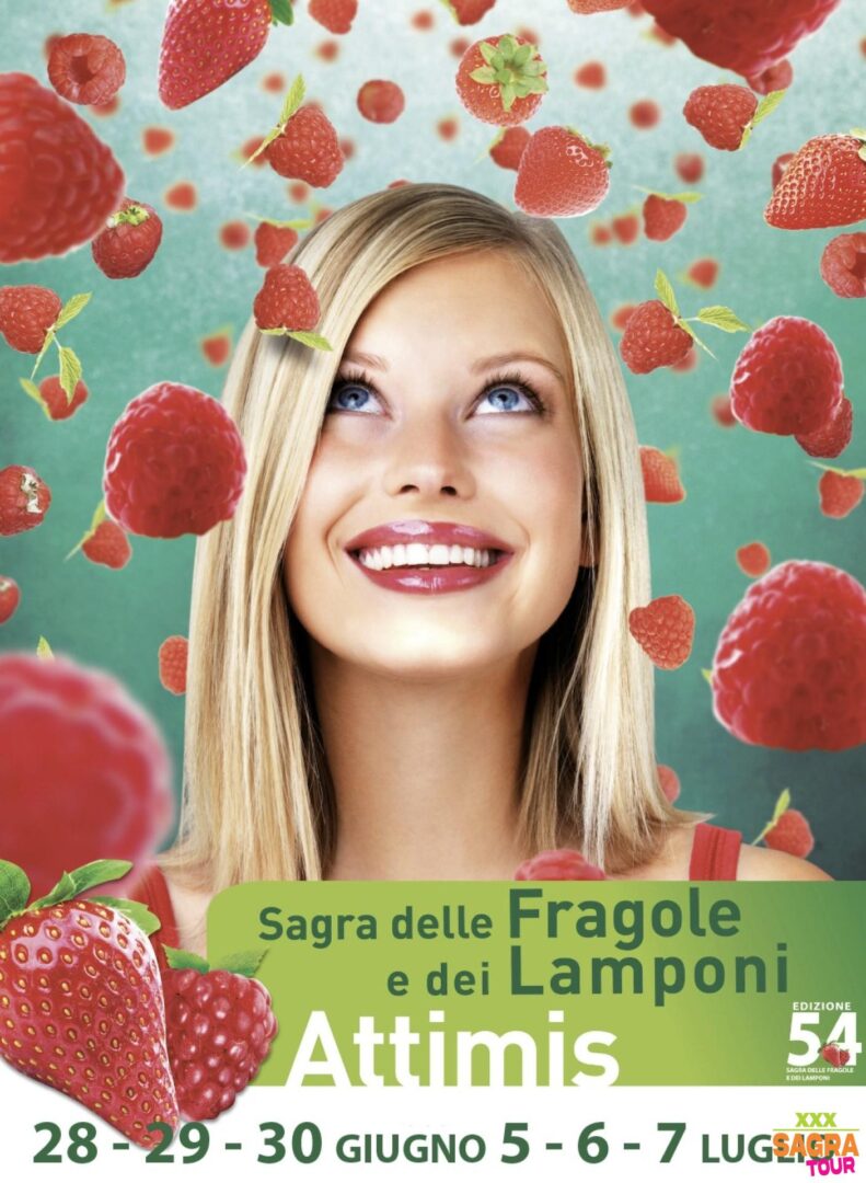 locandina sagra delle fragole e dei lamponi attimis