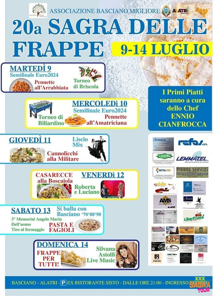 locandina sagra delle frappe basciano