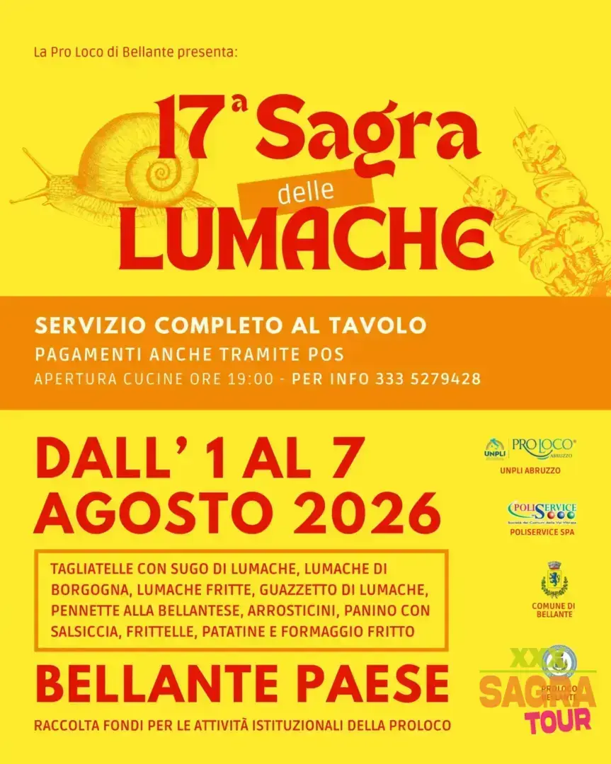locandina sagra delle lumache bellante