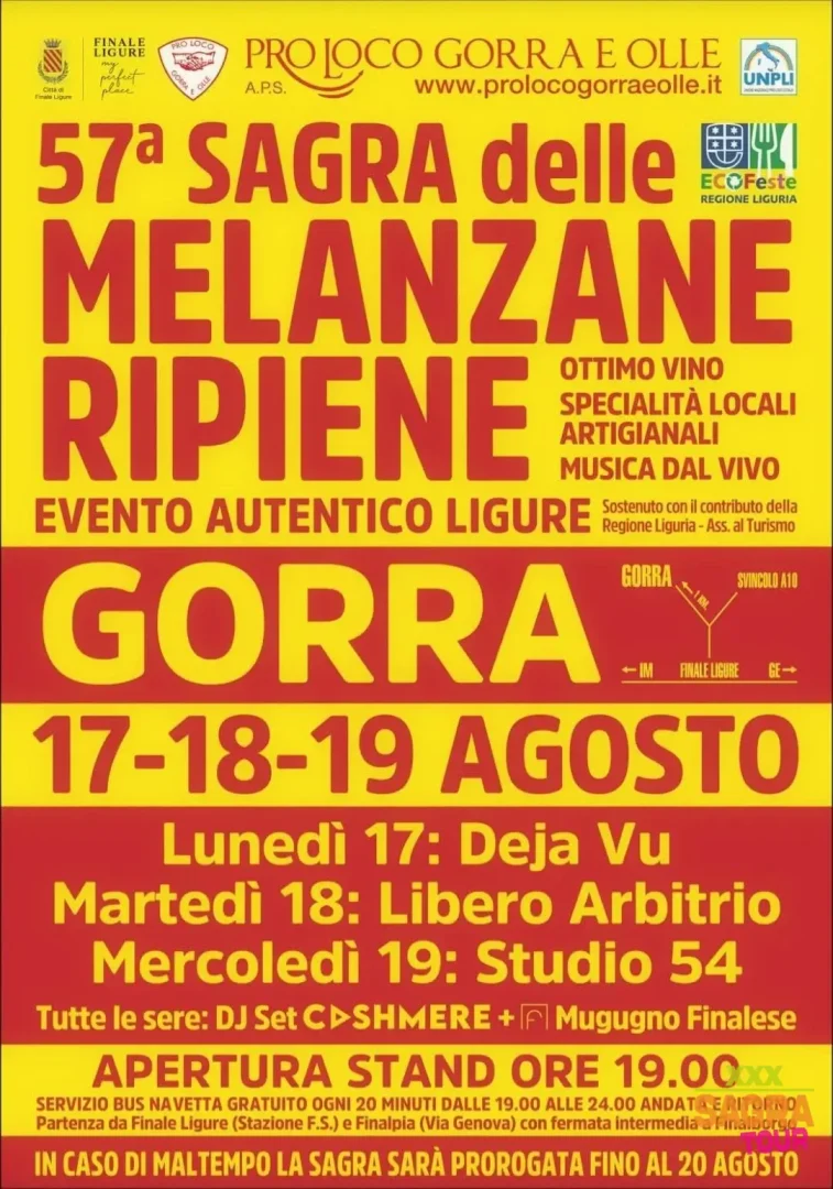 locandina sagra delle melanzane ripiene finale ligure