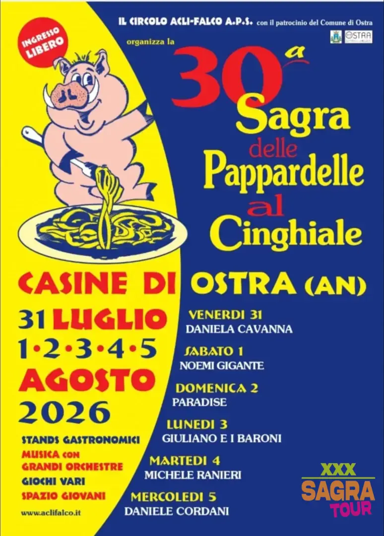 locandina sagra delle pappardelle al cinghiale ostra