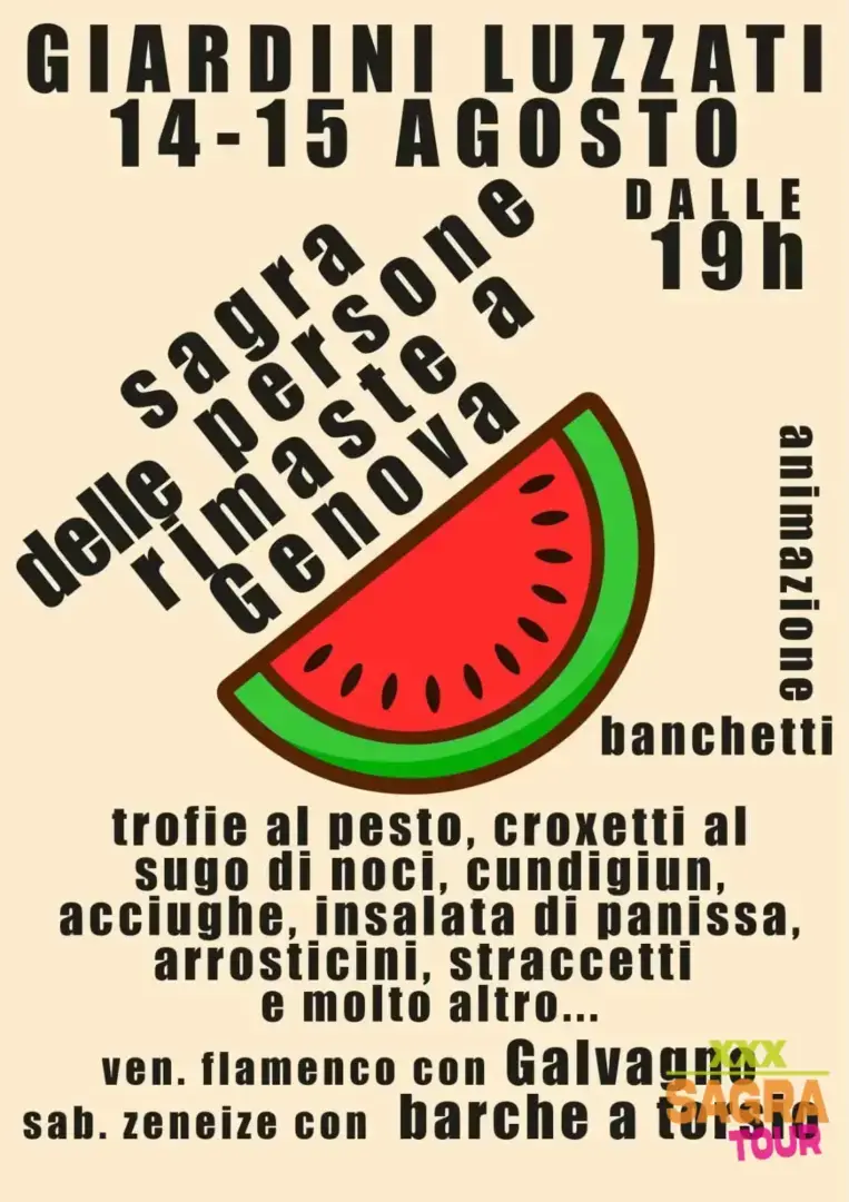 locandina sagra delle persone rimaste a genova genova