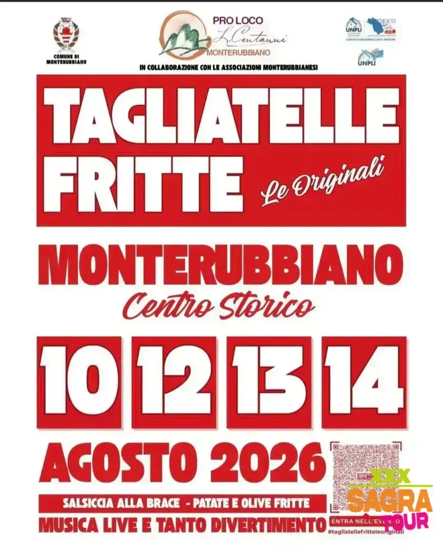 locandina sagra delle tagliatelle fritte monterubbiano