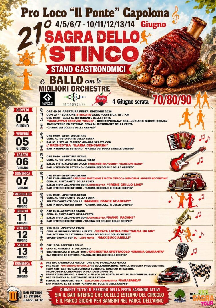 Manifesto Sagra dello stinco - Capolona