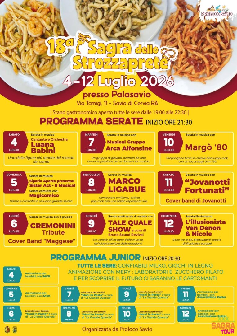 locandina sagra dello strozzaprete water ski club ravenna