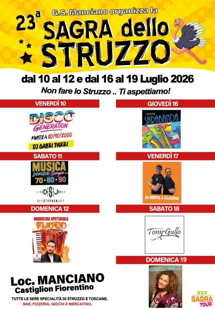 locandina sagra dello struzzo castiglion fiorentino