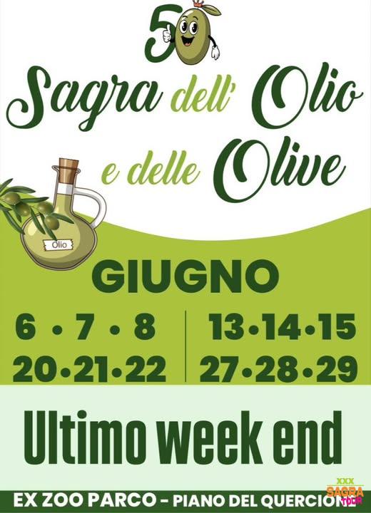 locandina sagra dell’olio e delle olive piano del quercione