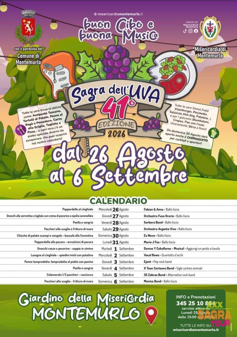 locandina sagra dell’uva montemurlo