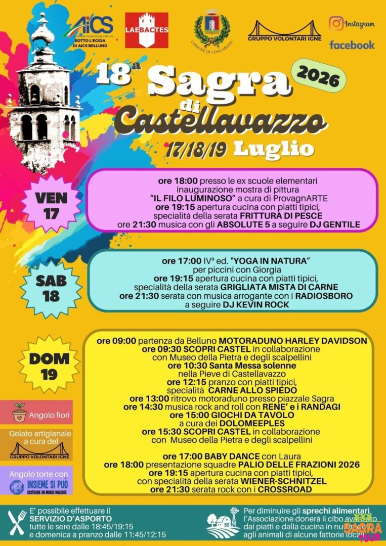 locandina sagra di castellavazzo castellavazzo