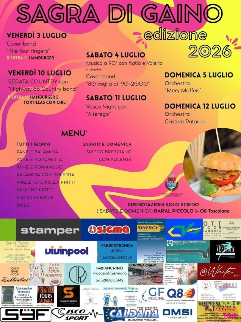 locandina sagra di gaino toscolano maderno