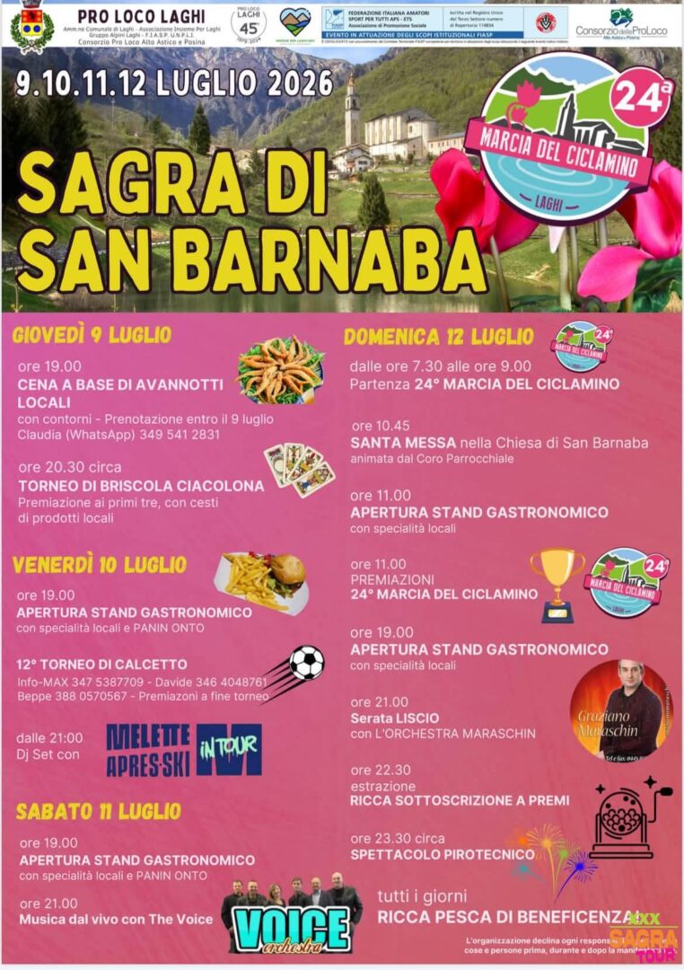 locandina sagra di san barnaba laghi