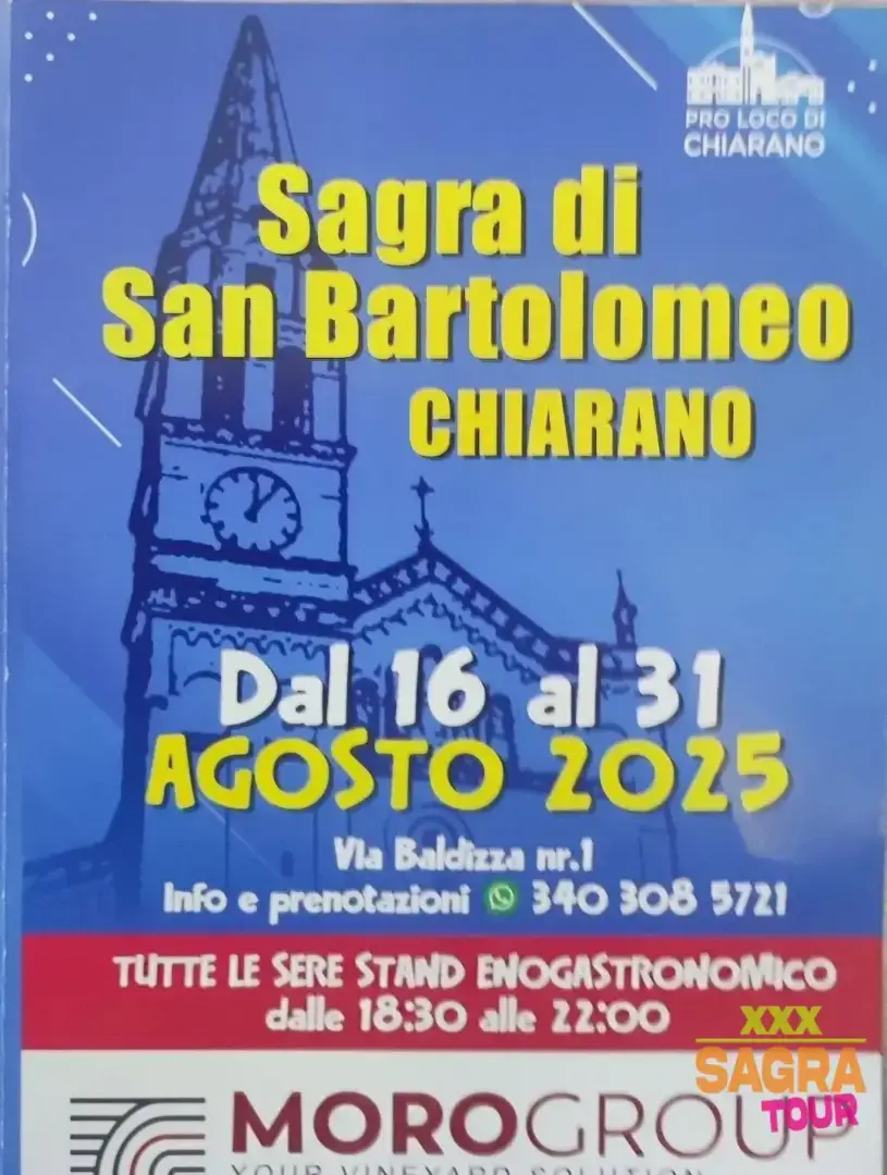 locandina sagra di san bartolomeo chiarano