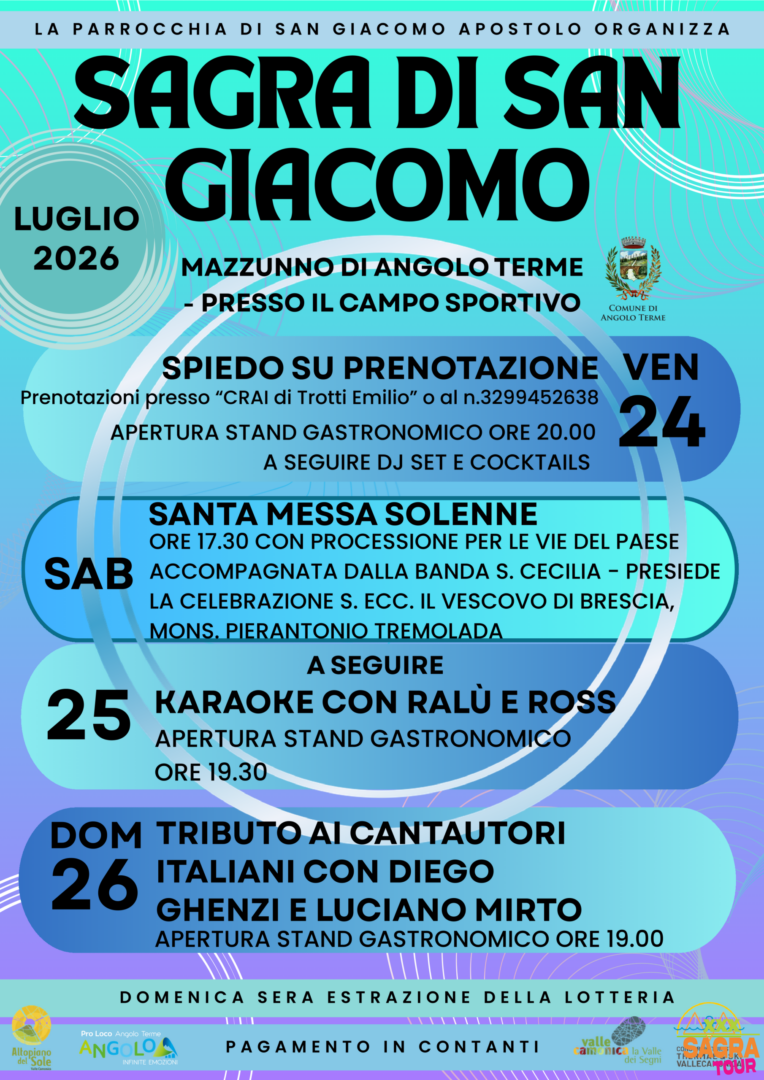 locandina sagra di san giacomo angolo terme