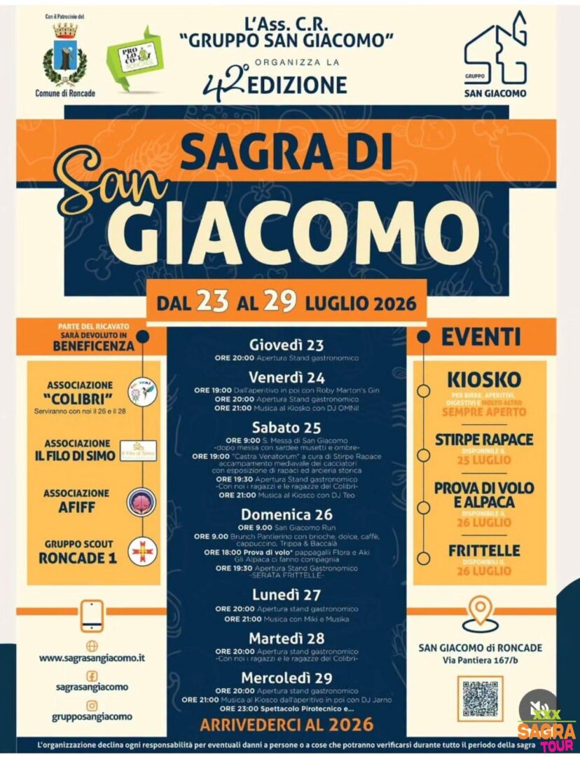 locandina sagra di san giacomo oratorio di san giacomo