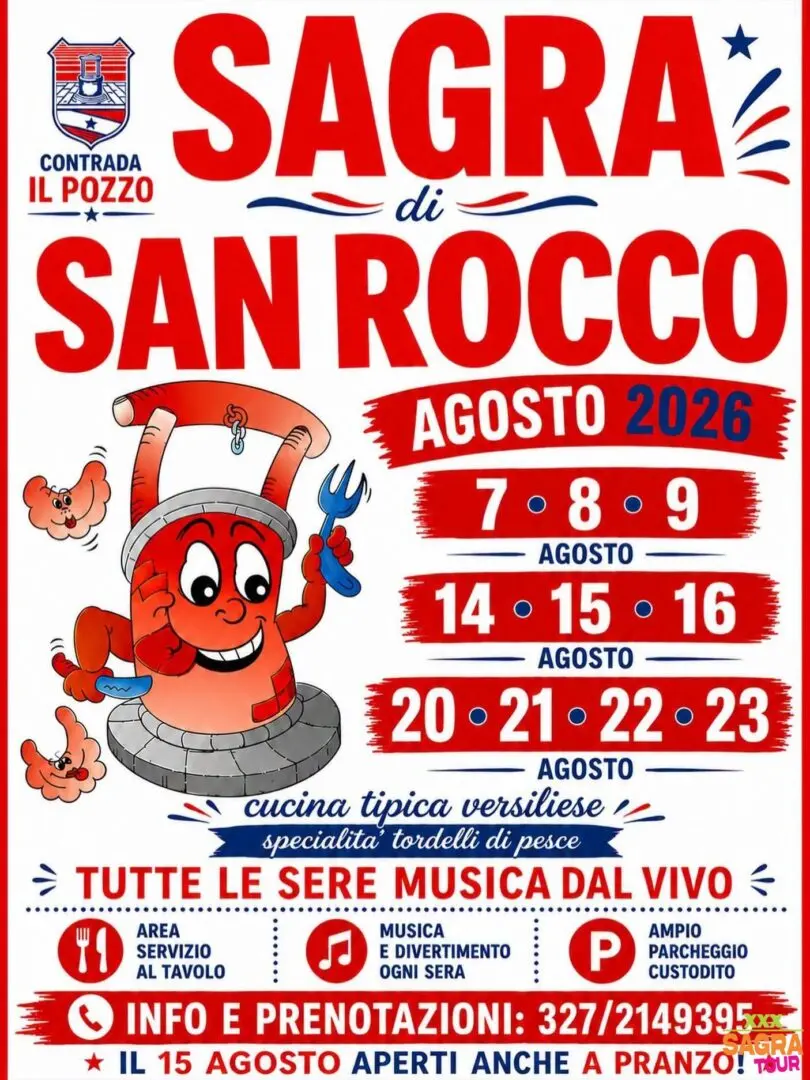locandina sagra di san rocco pozzi di seravezza