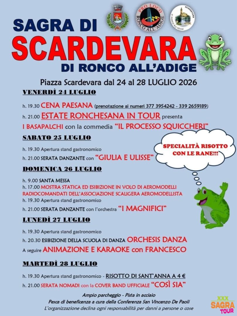 locandina sagra di scardevara ronco all'adige