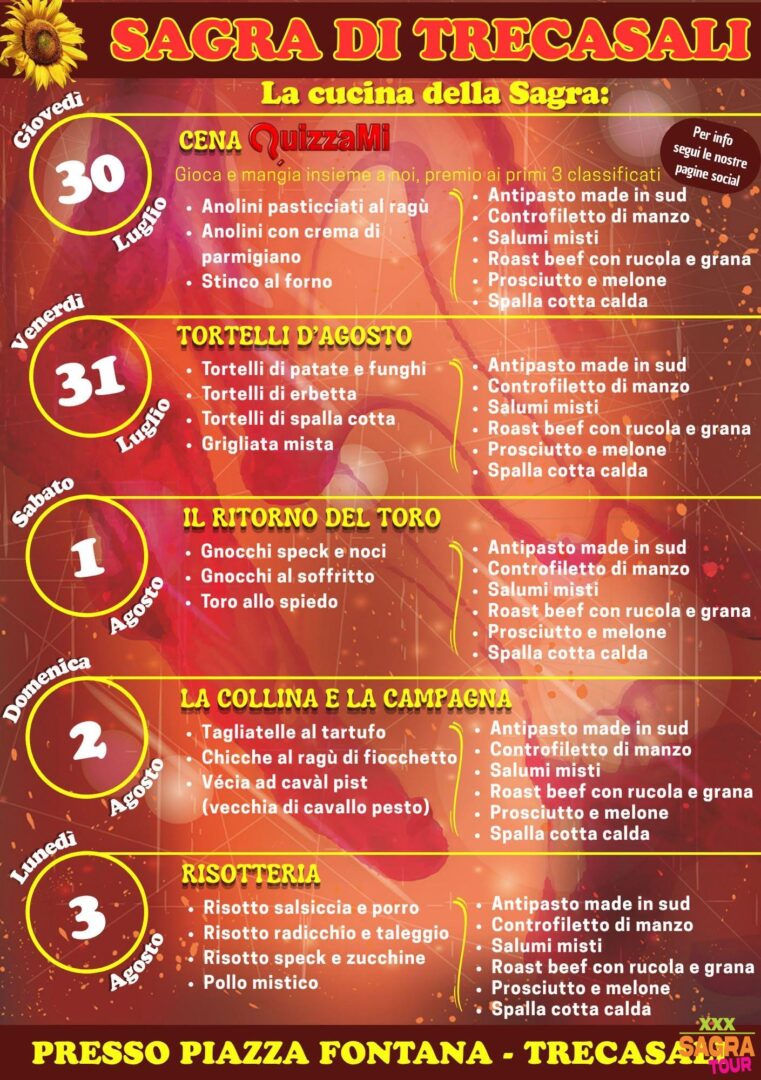 locandina sagra di trecasali trecasali