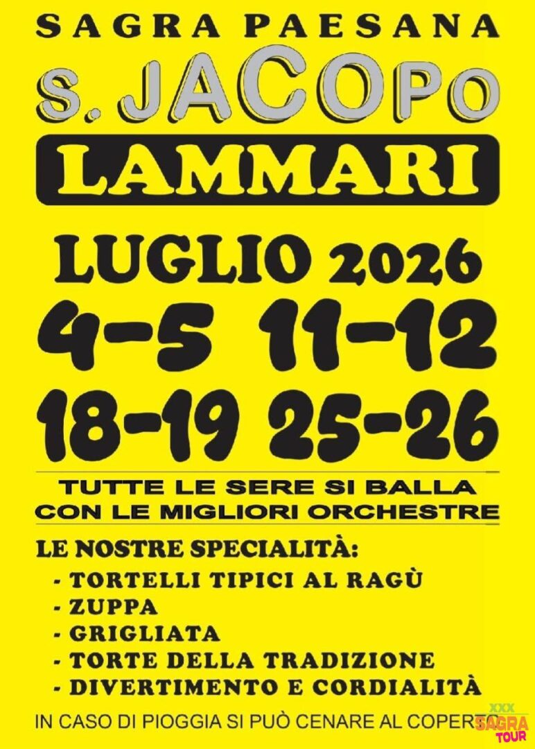 Manifesto Sagra Paesana San Jacopo - Lammari